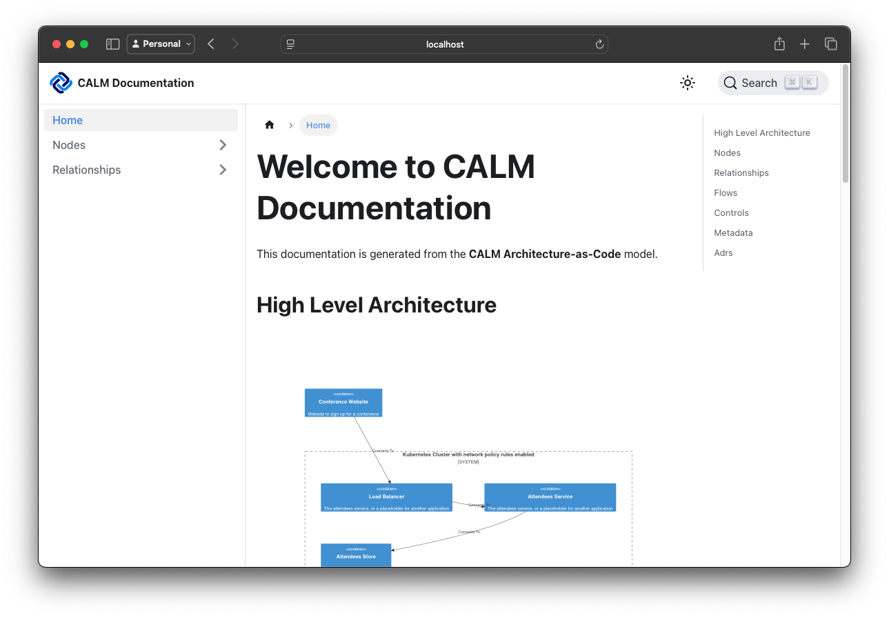 CALM Docify Website