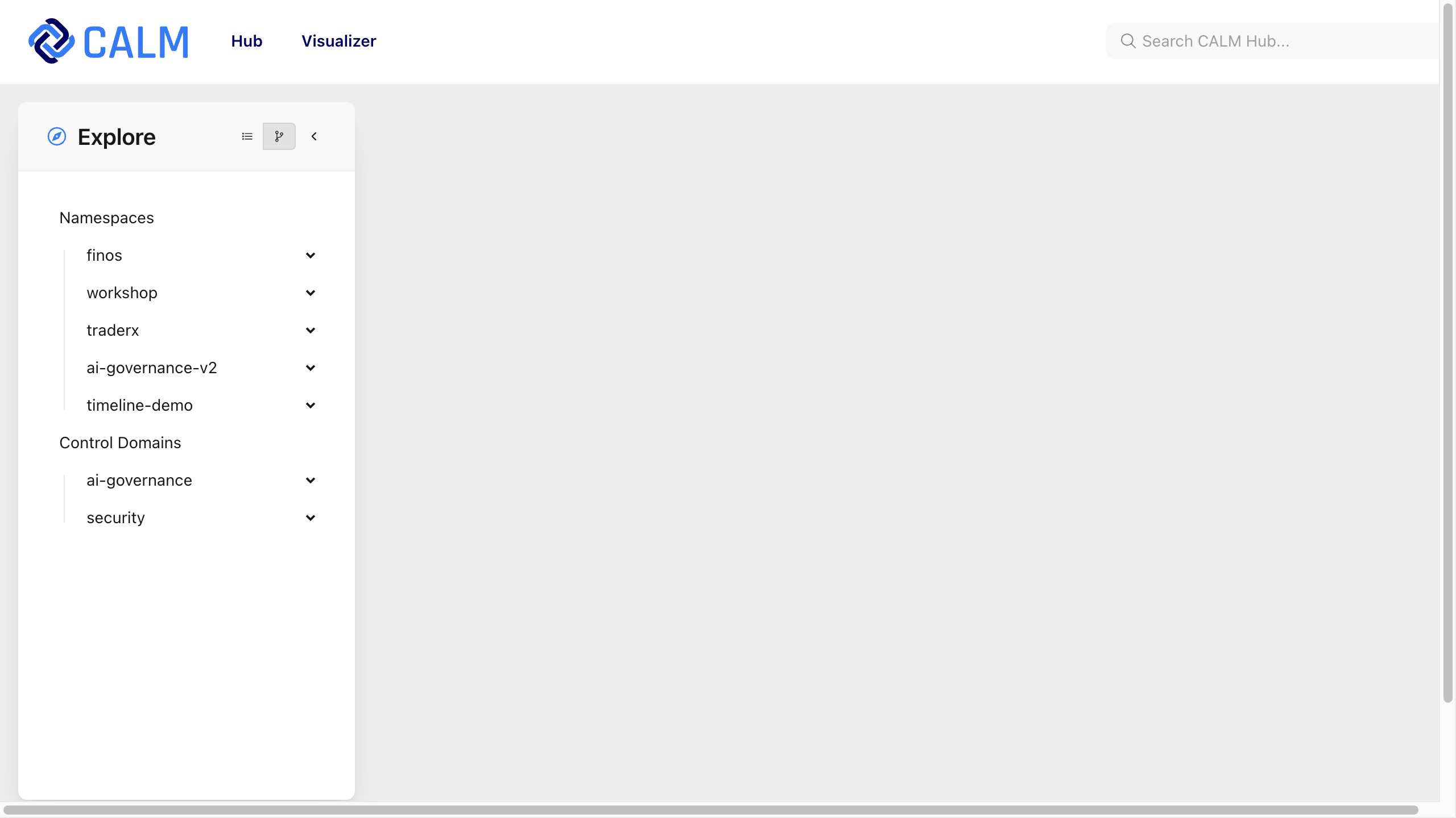 CALM Hub Explorer Dashboard